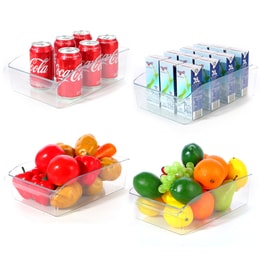ROSELIFE 음료, 야채 및 과일 분류 주방 냉장고 보관 상자 12.2"x8.0"x3.6"