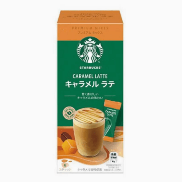 日本からの直送】日本スターバックス インスタントキャラメルラテ コーヒーパウダー 4袋 - Yami