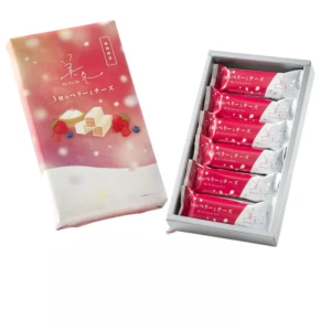 日本 石屋製菓 美冬 期间限定 三种莓果芝士夹心 白巧克力千层酥 6个装