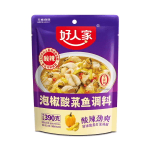 Haojia Pickled Pepper Pickled Chinese Cabbage Fish Seasoning Package 390g * 1 bag