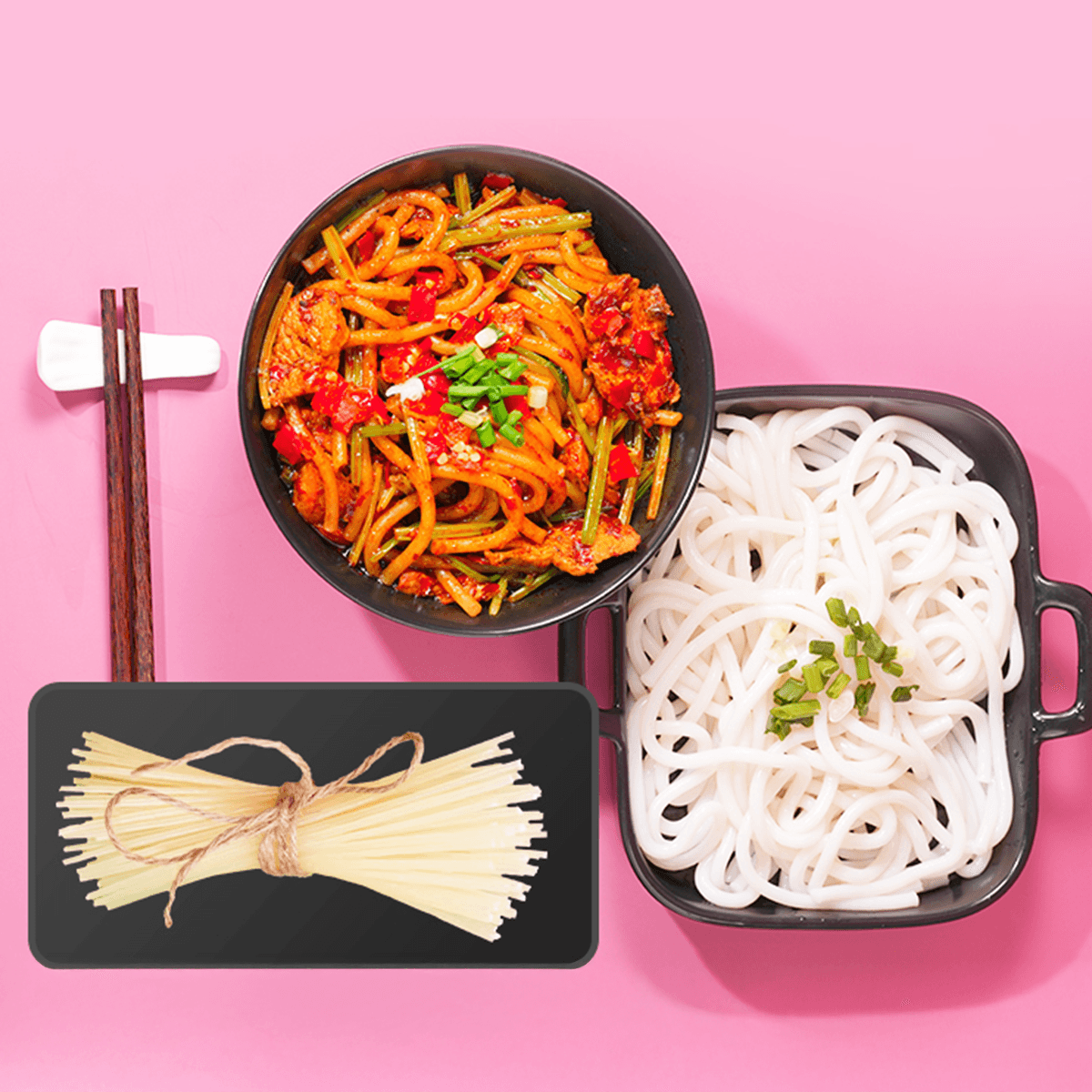 QIANFENXISHI 刻み唐辛子入り焼きそば、激辛味、9.8 oz - Yami