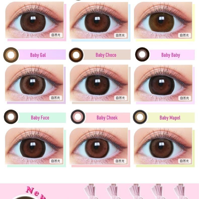 【日本美瞳/日本直邮】Baby MOTECON 日抛美瞳 Baby Ring Mocha「棕色系」10片装  度数-3.50(350)预定3-5天 DIA:15.0mm | BC:8.7mm