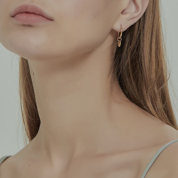 SHAPES STUDIO 復古愛心小圈耳環 一對 4