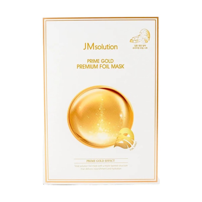 JM Solution Prime Gold Premium Foil Mask 10pcs