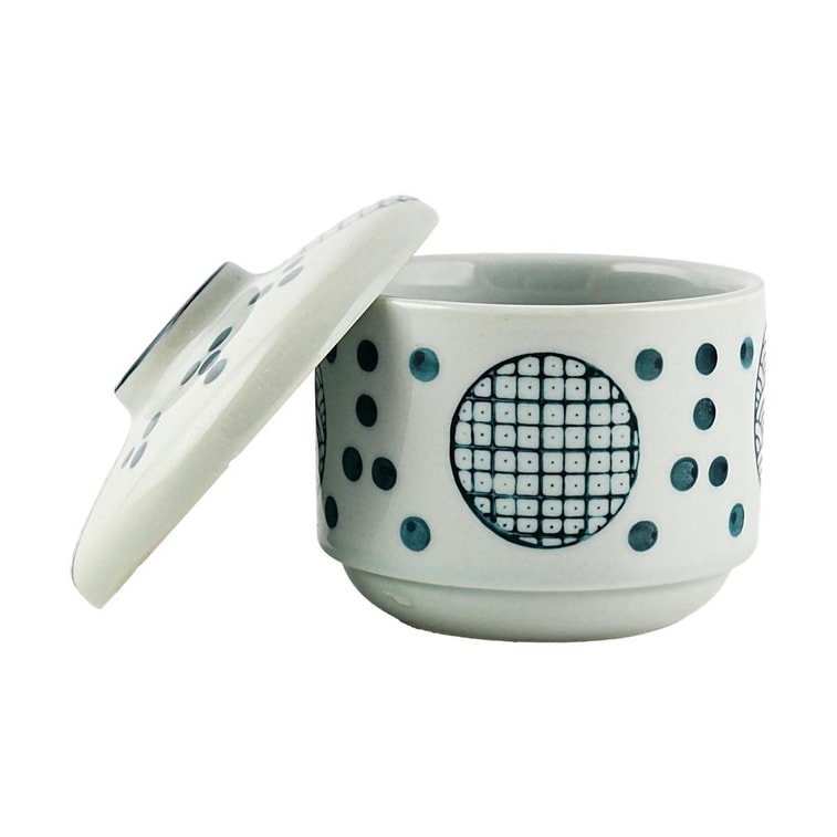 일본식 물결무늬 찜 냄비 (3.6×3.6×3.1인치, 6.8fl oz) 3