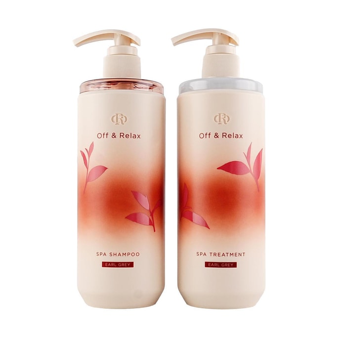 日本OFF&RELAX 温泉SPA洗护套装 洗发水460ml + 护发素 460ml 氨基酸温和清洁 修护滋养头皮【红茶限定】