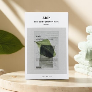 Mild Acidic pH Sheet Mask, Heartleaf Fit, 10 Sheets - Calming & Relaxing & Cooling
