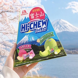 日本HI-CHEW  富士山限定 果汁夹心软糖 山梨水蜜桃&静冈皇冠蜜瓜味 86g