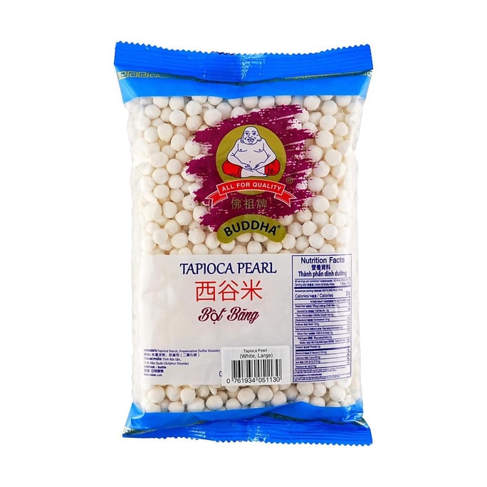 泰国BUDDHA佛祖牌 西谷米 珍珠粉圆 400g【珍珠奶茶杨枝甘露西米露甜品小料】