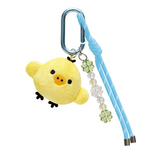 【日本直送】サンエックス リラックマ 10周年記念 ベルぬいぐるみキーホルダー（黄色いニワトリ） - 1個