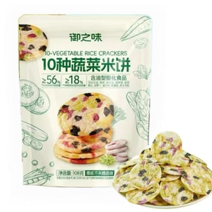 御之味 十种蔬菜米饼 挪威芥末鳕鱼味 蔬菜含量≥18% 独特风味  还原地道米香 108g