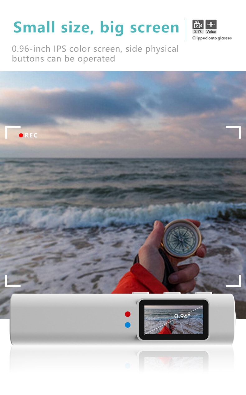 【中国直邮】 晶雅家 旅行骑行记录神器!1080P WiFi 眼镜运动相机 含 128G 内存卡 白色一套装