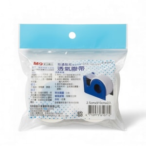 【台灣直郵】 貿暐 M9透氣膠帶 白色 2.5cm*910cm 2入(附切台)(PX-71132)