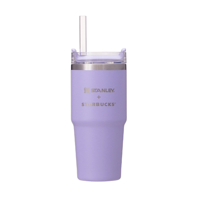 日本STARBUCKS星巴克Stanley联名限定3WAY不锈钢随行杯子紫色414ml
