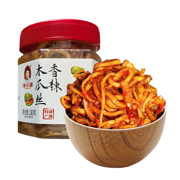 【中国直邮】 辣小董 香辣木瓜丝 湖南特产咸菜脆爽下饭菜 280g*1瓶 