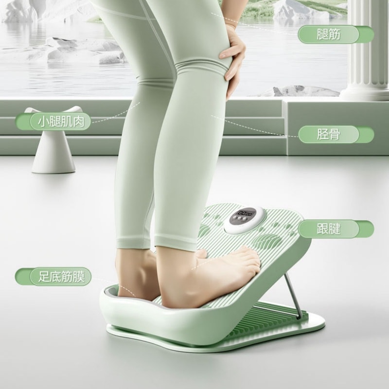 【中國直郵】 親太太 拉伸板斜踏板小腿拉伸器瘦腿運動拉伸站立健身壓腿部輔助器材 綠色一個裝