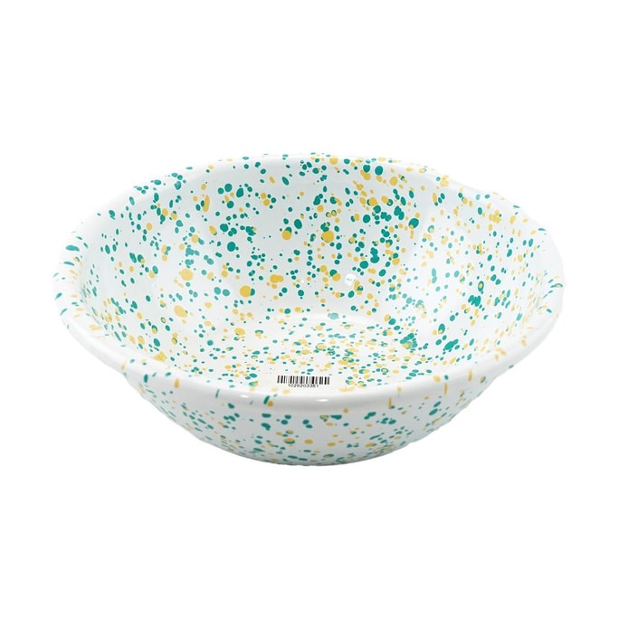 Salad Bowl, Yogurt Dessert Bowl, Ink Splatter Ceramic Bowl, Tahiti Mint