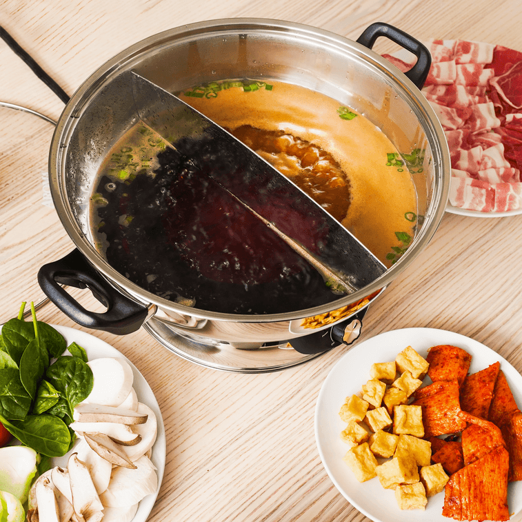【Low Price Guarantee】5-Qt Stainless Steel Electric Shabu Hot Pot with Lid ASP-610, 1 Year Mfgr Warranty 3