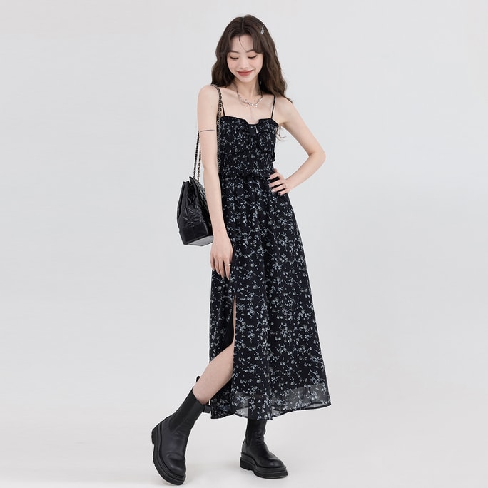 [중국 직배송] HSPM 뉴 스위트 플로럴 드레스 블랙 S