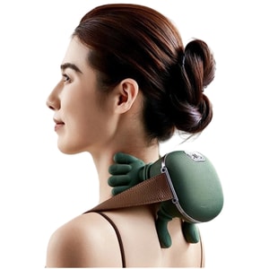 Best-selling anti-real-person manipulation shoulder and neck massager, cervical massager, trapezius muscle neck, neck heat compress shawl, Trapezius muscle massager, green one-piece set