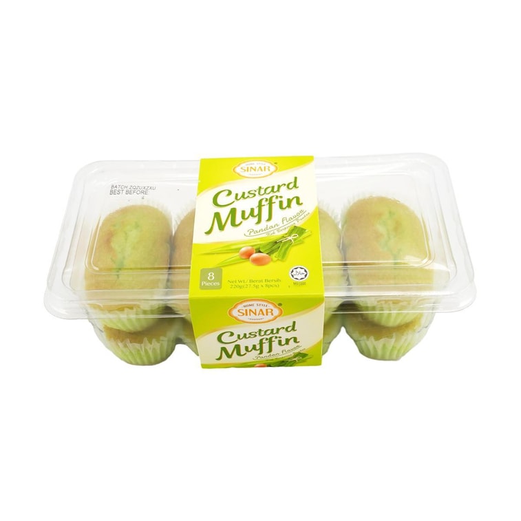 Custard Muffin Cake Pandan Flavor, 8 Piece 7.76 oz 4