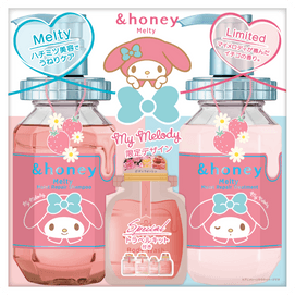 日本 &honey アンティ花子 湿润修复洗发水护发套装 メロディ限定 440g+445g