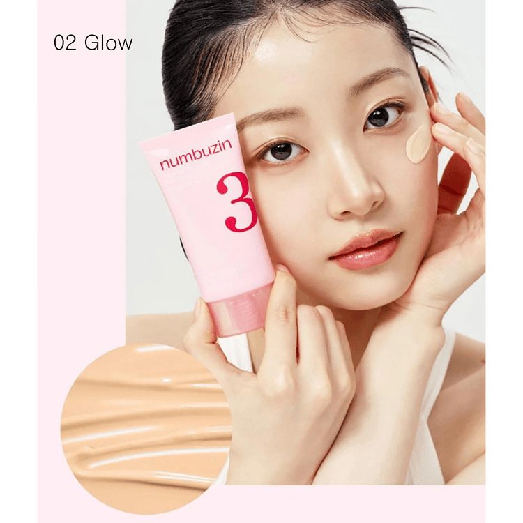No.3 No Filter Tone Up Sun Serum SPF50+PA++++ 50ml #02 Glow - Yami.com