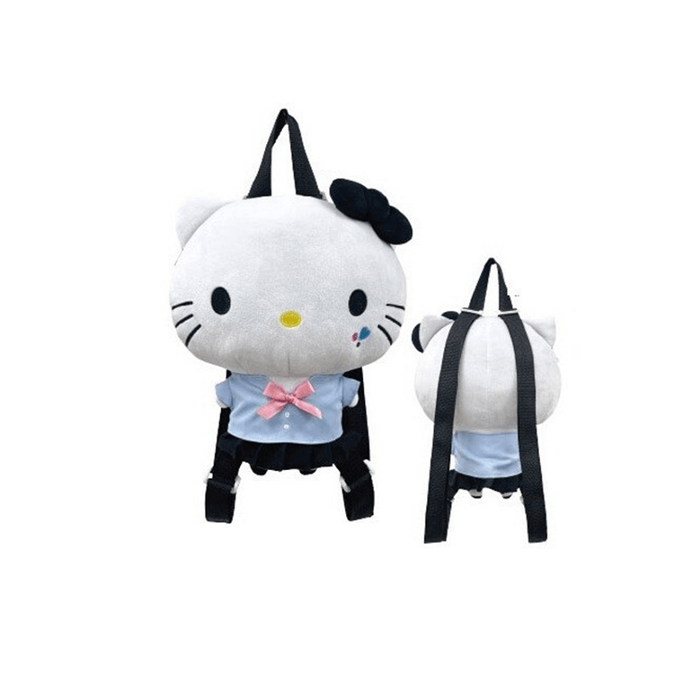 black hello kitty plush backpack Fast Forward Kuromi 14" : Clothing, Shoes & Jewelry On the front pocket Japan Sanrio Plush Backpack -