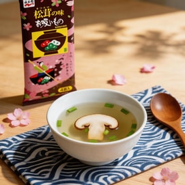Instant Soup Mix - Matsutake Osuimono Soup, 4 Packs, 0.42 oz 【Seasonal Limited Edition】【For Soup, Rice and Dishes】