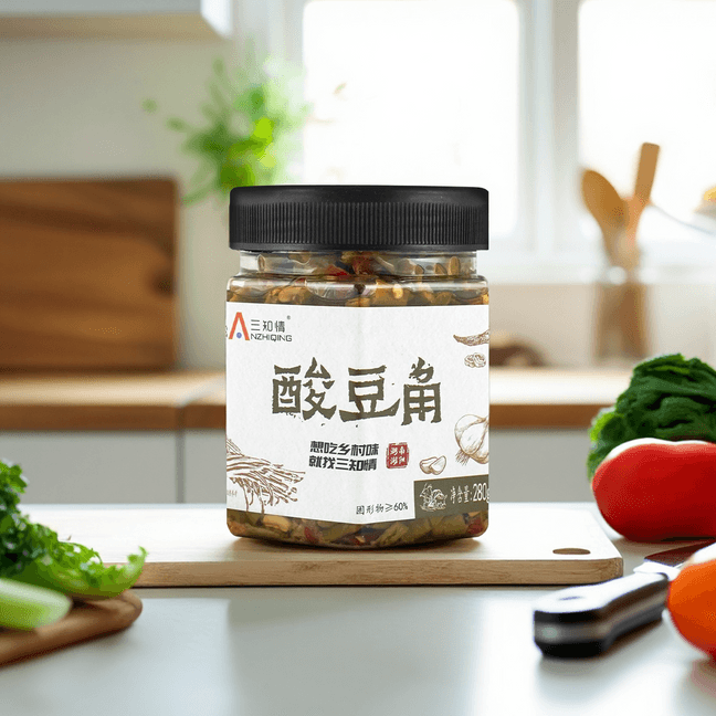 三知情 酸豆角 开胃腌制泡菜咸菜 280g【湖南下饭菜】