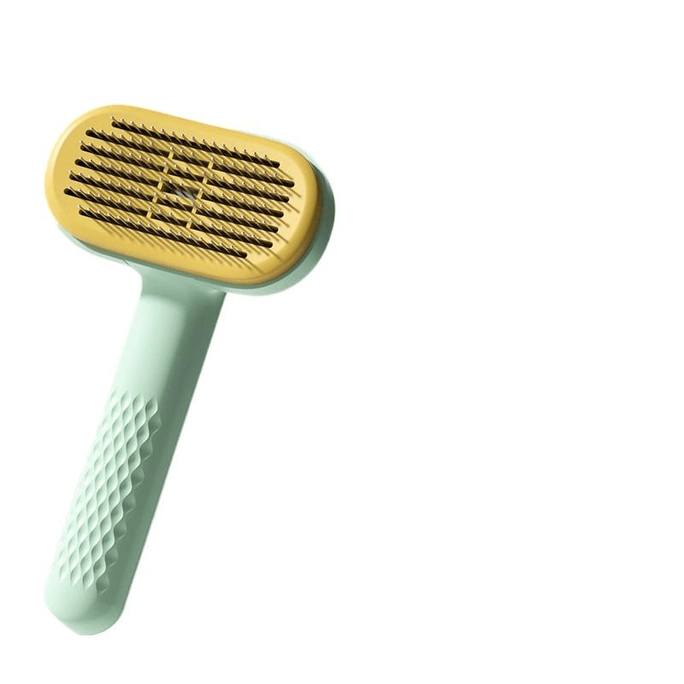 Dog Pet Comb Cat Dog Needle Comb Hair Special To Float Brush Round Head Steel Needle Clear Green 19*11cm*1