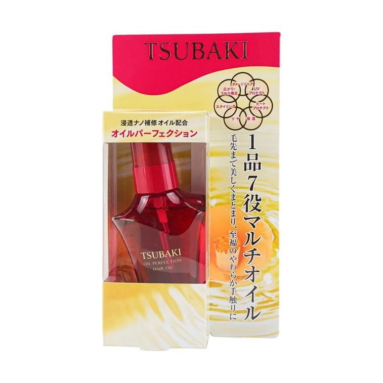日本FINETODAY TSUBAKI丝蓓绮 山茶花精华发油 光泽保湿修复损伤护发精油 防烫隔热 水润造型 50ml 3