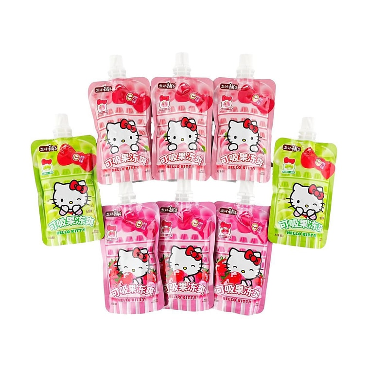 Konjac Jelly,Strawberry + Grape + Peach Flavor, 18.34 oz【Hello Kitty】 4