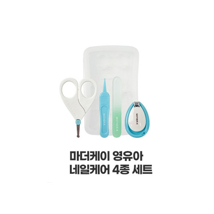 한국어 Mother K 4-in-1 베이비 매니큐어 도구 세트(4 세트 참조)