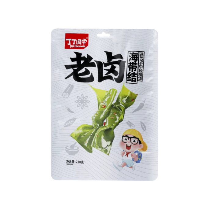 Old Marinated Kelp Knots 218g*1 Bag, Marinated Snack, Individually Packed.
