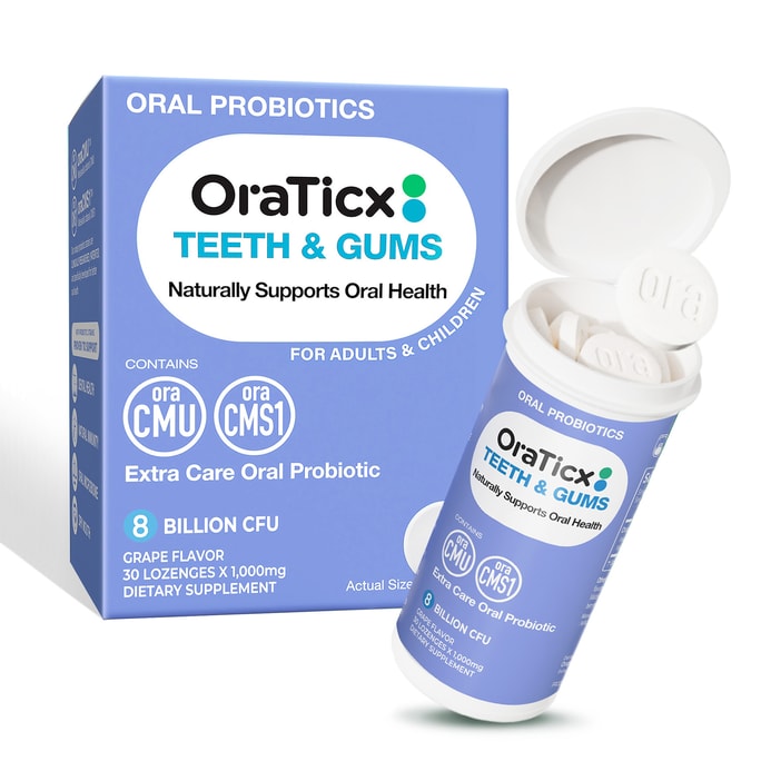 韓国 Oratis 歯と歯茎口腔プロバイオティクス 30 錠グレープ味