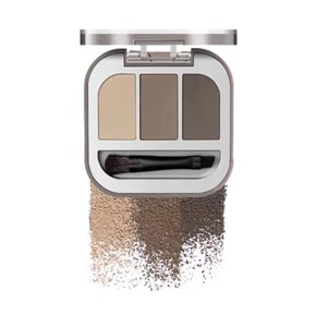 Three Color Eyebrow Powder Waterproof And Sweat Resistant Lasting-Dark Brown 1Pc