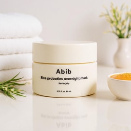 韓國ABIB阿彼芙 米萃益生菌夜間修護睡眠面膜 強韌屏障修復凍膜 維E/A/氨基酸 80ml 鎖水提亮 抗氧滋潤飽滿肌膚 0酒精 敏感肌適用