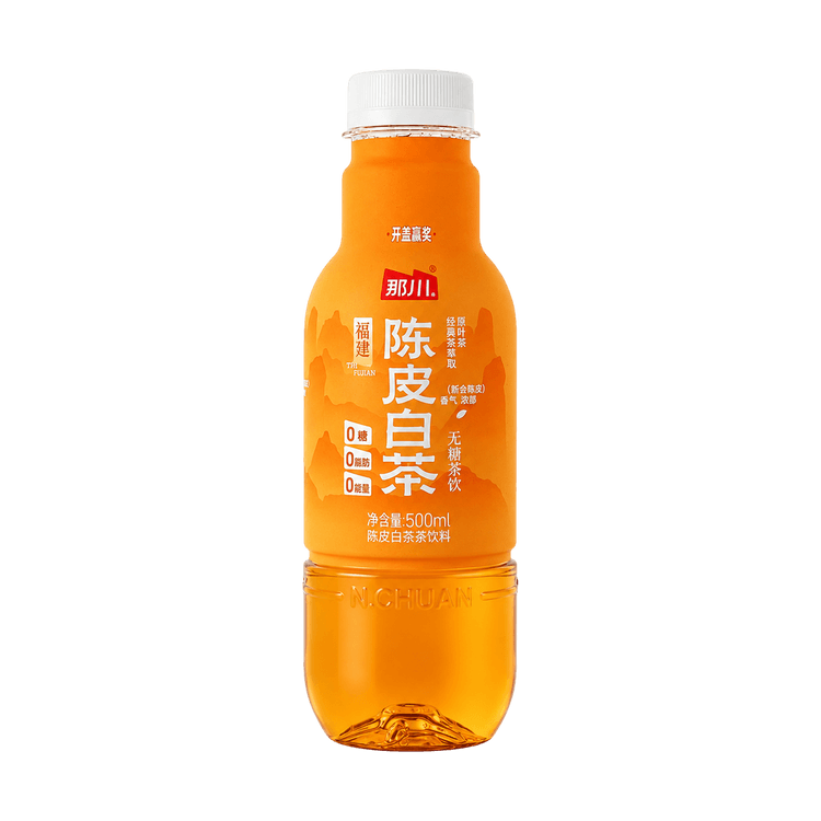 那川那川陳皮白茶無糖茶飲500ml *6【6份超值裝】【0糖0脂0卡】【陳皮柑