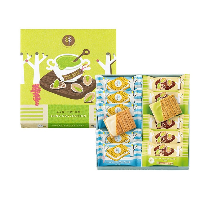 【日本直送】国産シュガーバターの木 季節限定オリジナル＆ピスタチオチョコサンドクッキー 12枚入