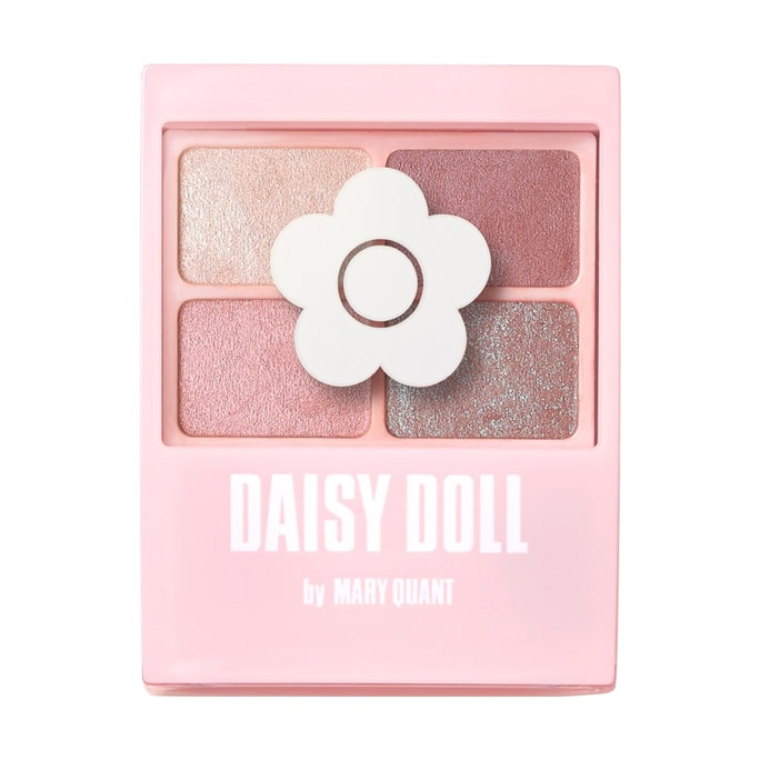 日本DAISY DOLL BY MARY QUANT 珠光四色眼影盘 养肤油保湿滋润眼妆 #PK-03 Margaret Pink 冷粉色系【新色】