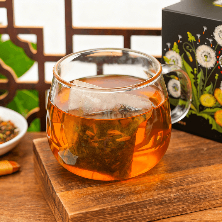 【Canada Direct Mail】 Sifan Da Dandelion Bitter Tea 100g (5g x 20 bags) Heavy Oil Heavy Food Daily Refreshing Health Bag Tea, Post-meal Degreasing and Moisturizing Independent Triangle Tea Bags, Frequent Business Banquets Oily Essential Refreshing Herbal Tea 5