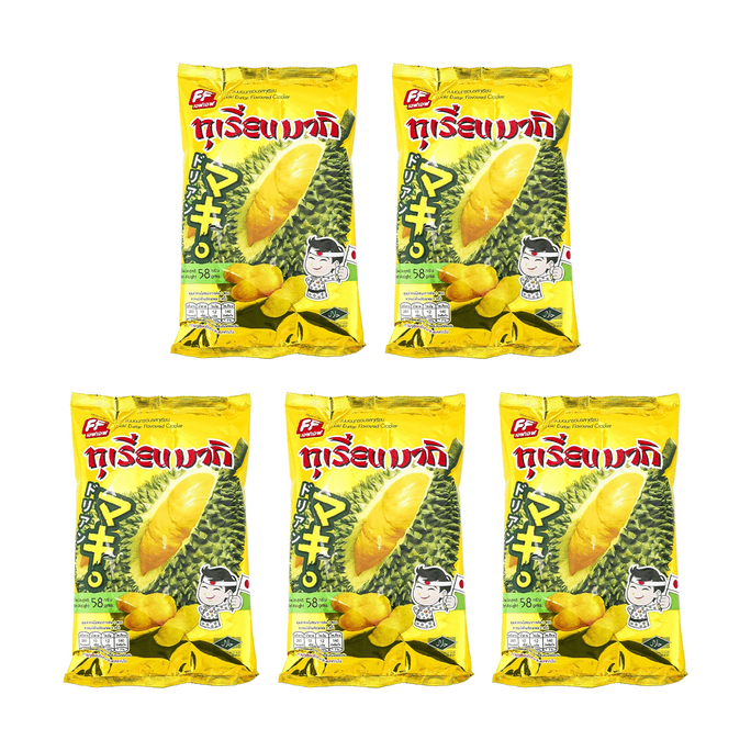 Durian Puff Pastry Squares,2.29 oz*5 【Value Pack】