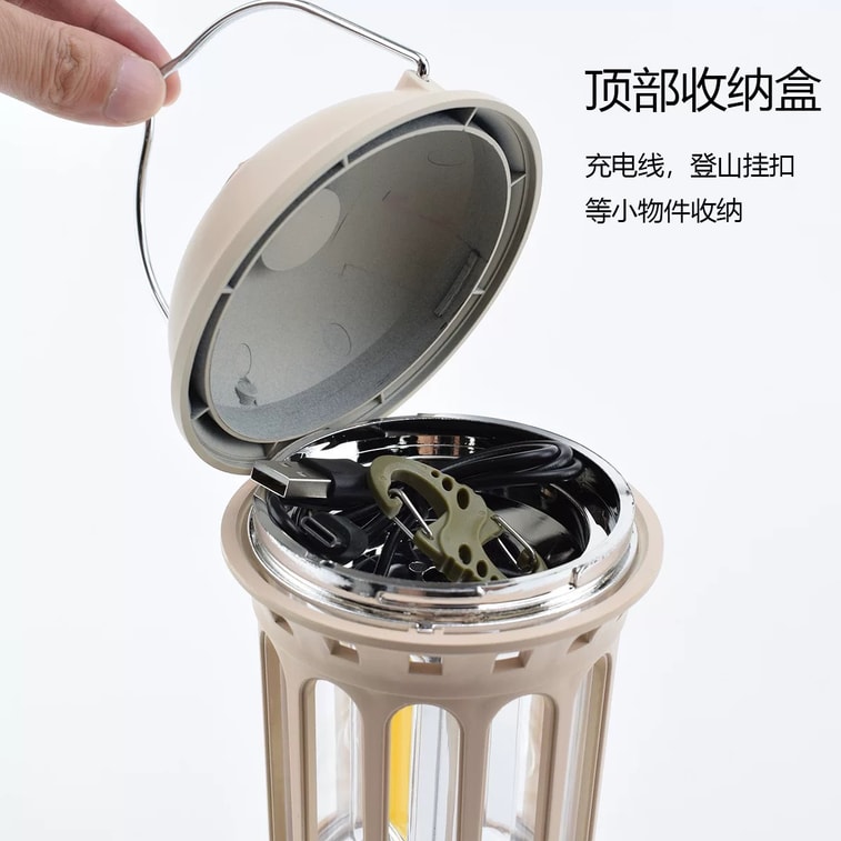 【North America】Retro Rechargeable Outdoor Camping Tent Lamp Courtyard Ambiance Light LED Lighting Handheld Lantern 11