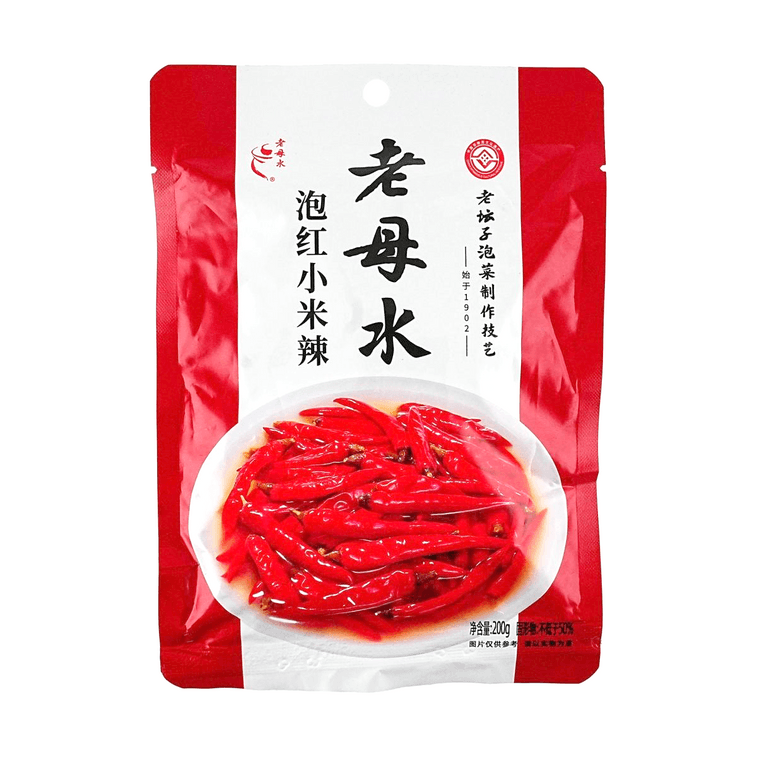老坛子 老母水泡小米辣 泡椒 红小米辣椒 200g【四川特色】【固形物≥50%】 3
