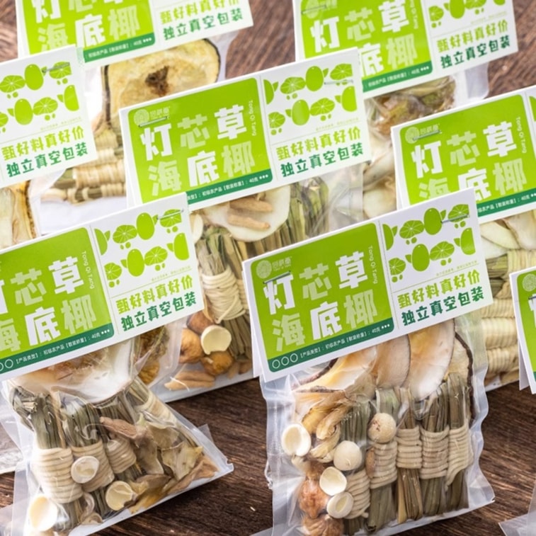 FOXTAIL 中药炖煲材料包 灯芯草清心汤 儿童炖煲材料包 宝宝内热 雪梨海底椰麦冬中药 降火去旺 2袋装 -儿童清心汤 1份 3