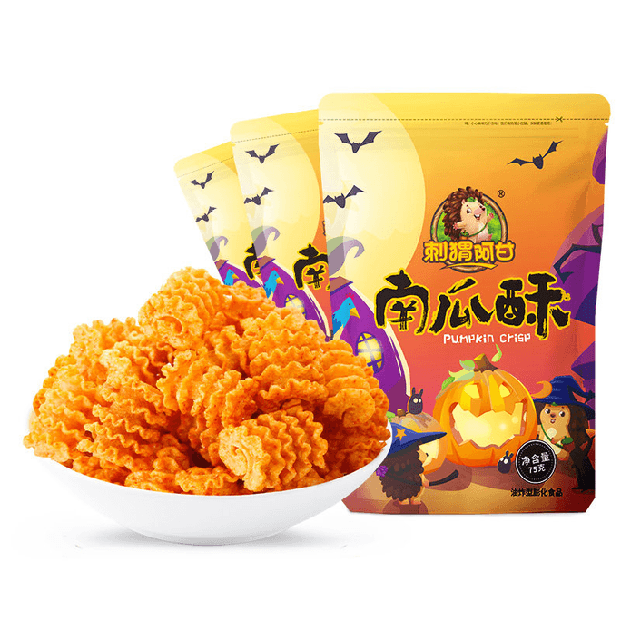 【中国直邮】 刺猬阿甘 南瓜酥咸辣味75g*3包