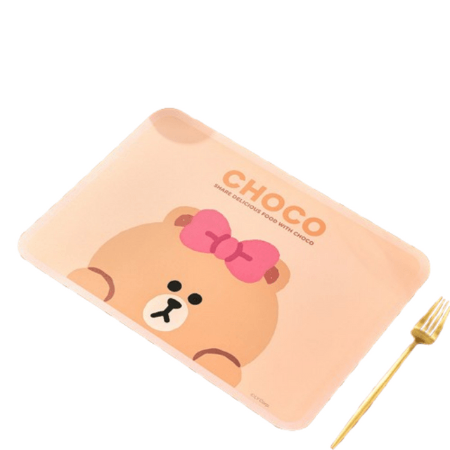 中国直邮】 日本 LINE FRIENDS ランチョンマット 断熱マット 熱防止