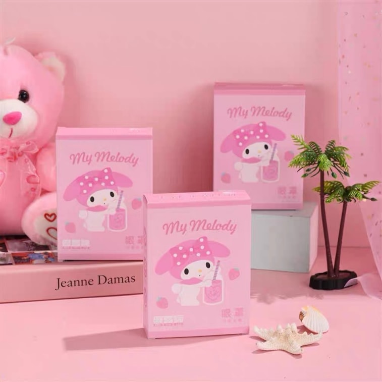 Cooling Eye Mask Relieves Eye Fatigue Cartoon Eye Patch 6 Pc - My Melody 1 box 3