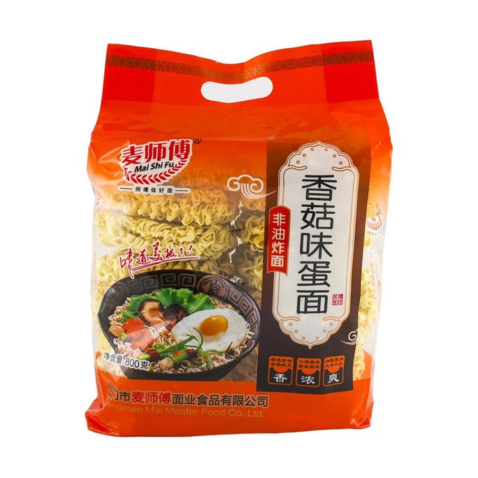 麦师傅 香菇味蛋面 非油炸方便面饼 800g